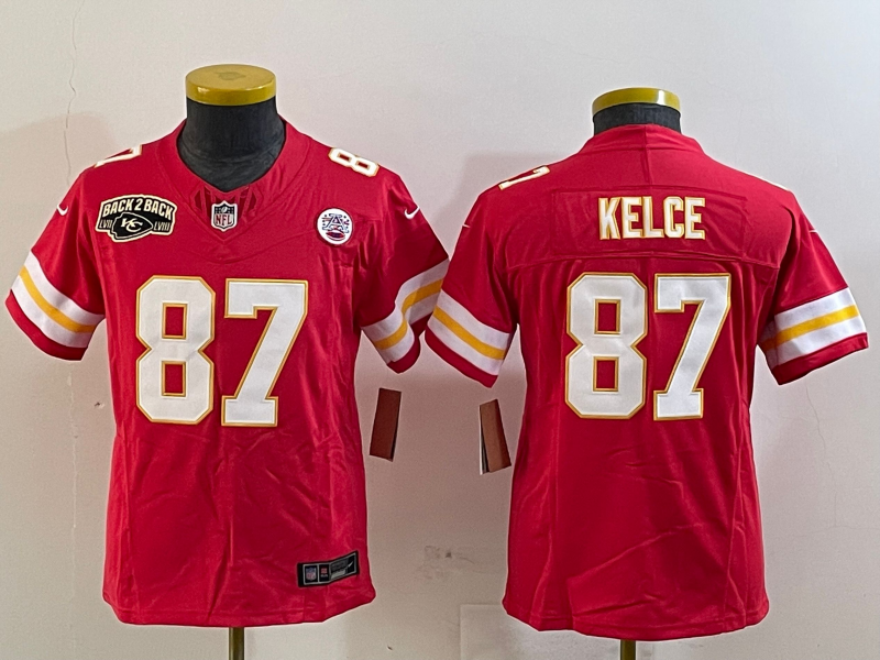 Youth 2025 Kansas City Chiefs #87 Kelce red Nike NFL jersey style 2